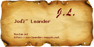 Joó Leander névjegykártya
